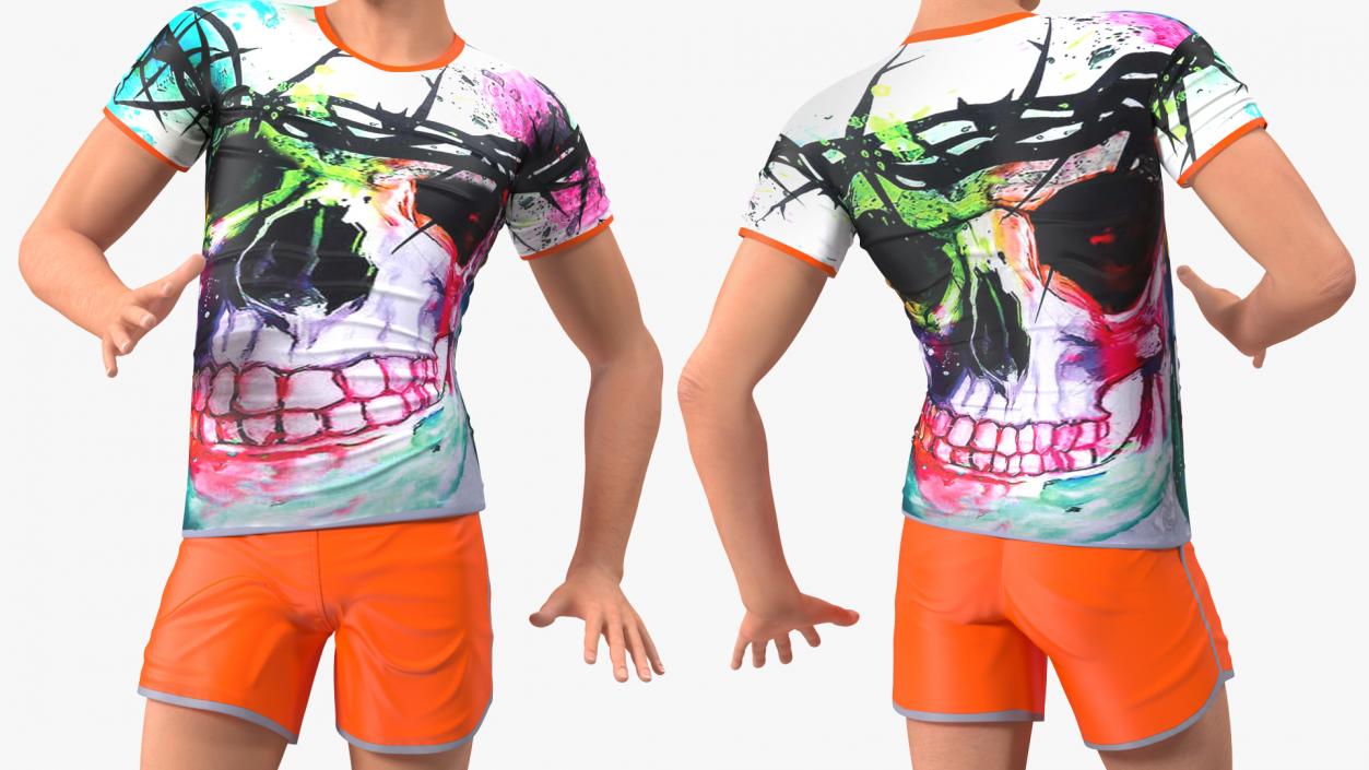 Teen Boy Swimwear Rigged 3D model