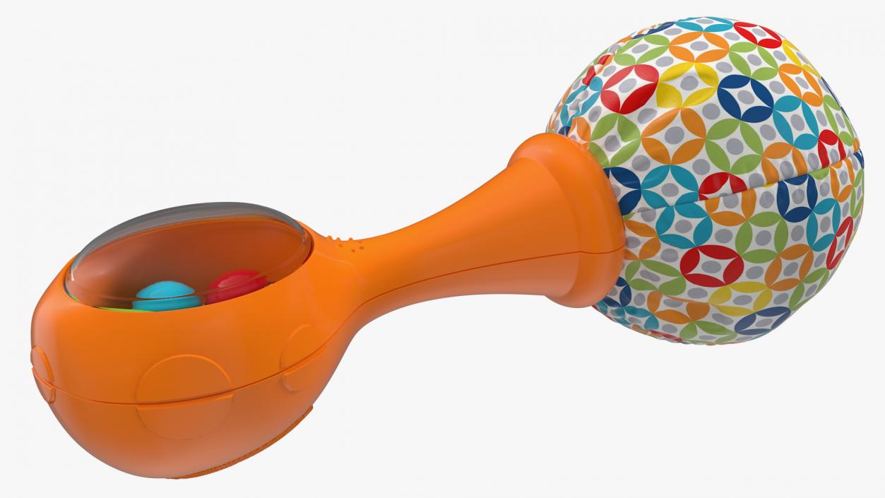 3D Fisher Price Orange Baby Rattle