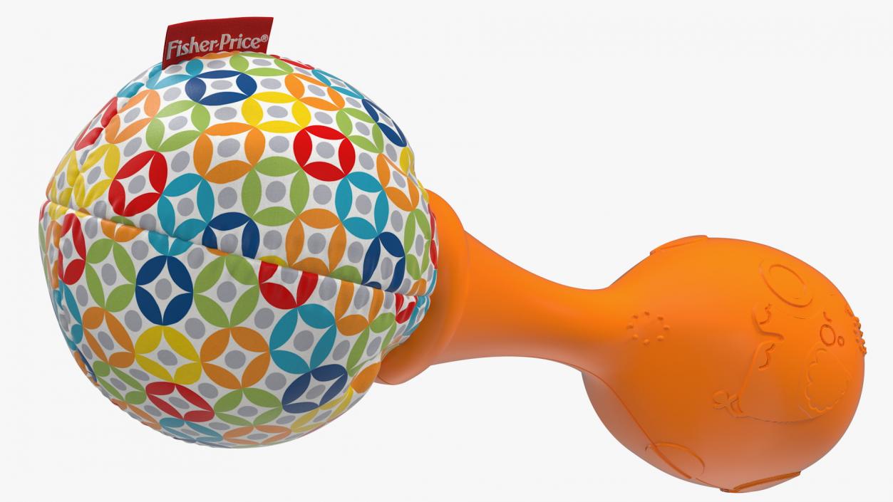 3D Fisher Price Orange Baby Rattle