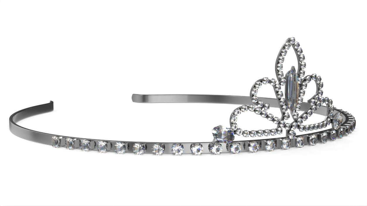 Jeweled Tiara Headband 3D