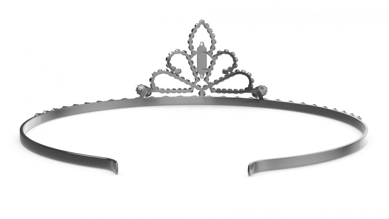 Jeweled Tiara Headband 3D