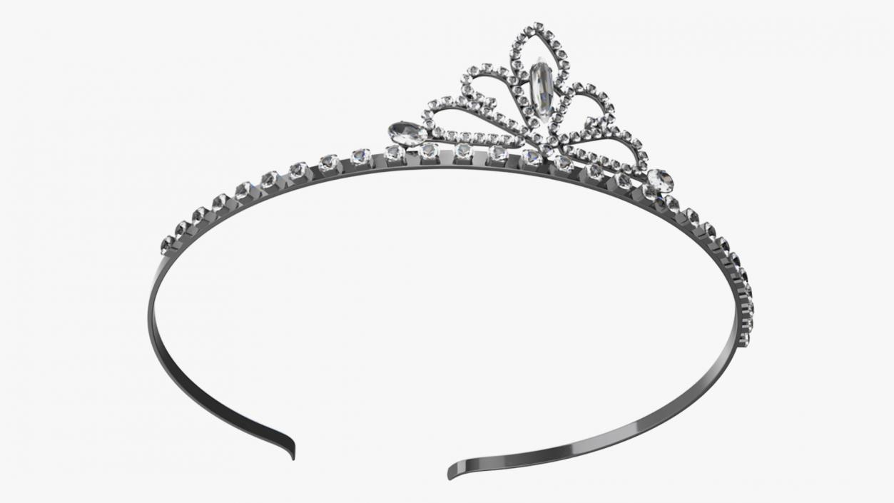 Jeweled Tiara Headband 3D