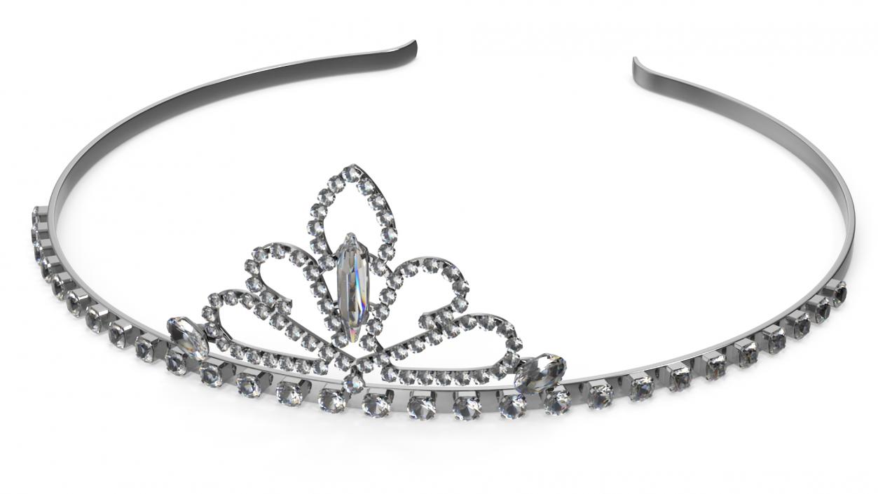 Jeweled Tiara Headband 3D