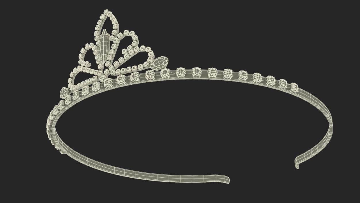 Jeweled Tiara Headband 3D