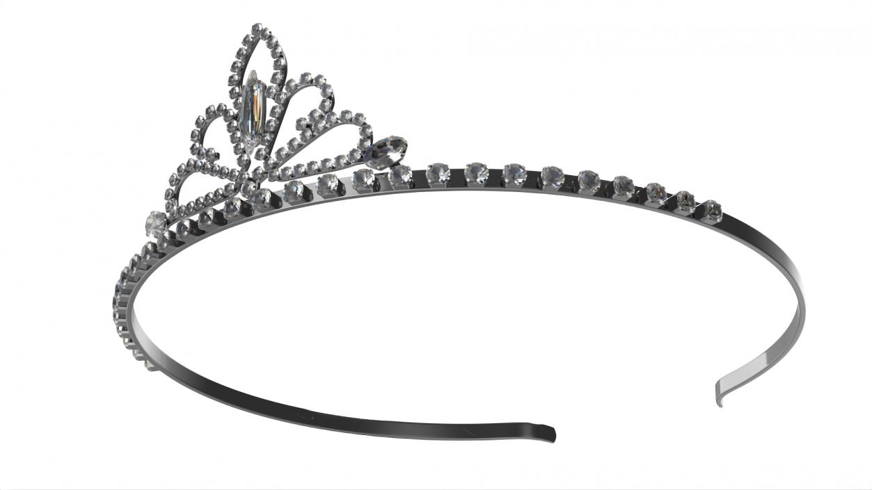 Jeweled Tiara Headband 3D