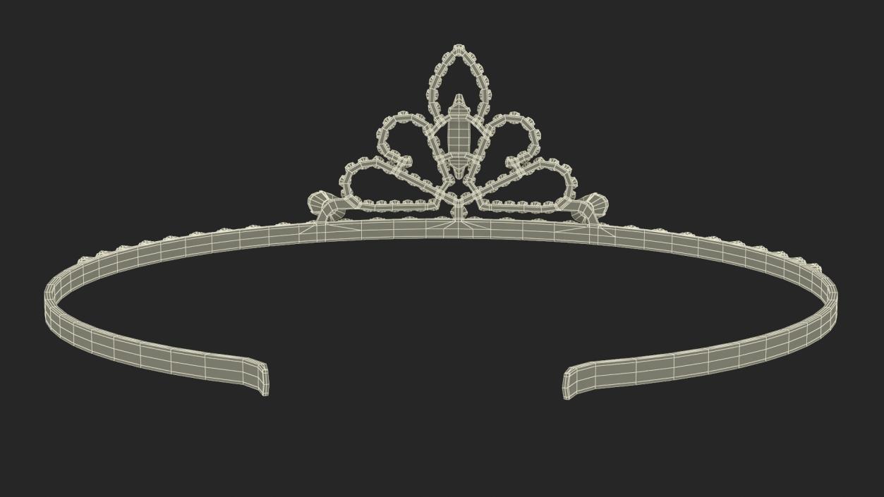 Jeweled Tiara Headband 3D