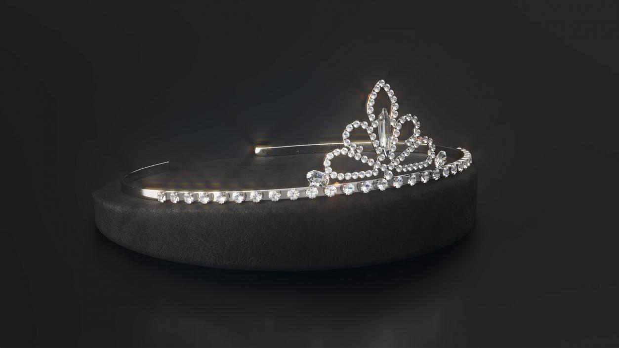 Jeweled Tiara Headband 3D