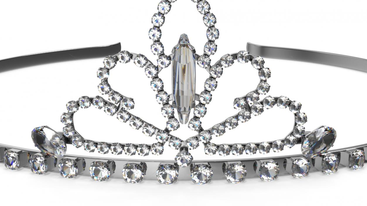 Jeweled Tiara Headband 3D