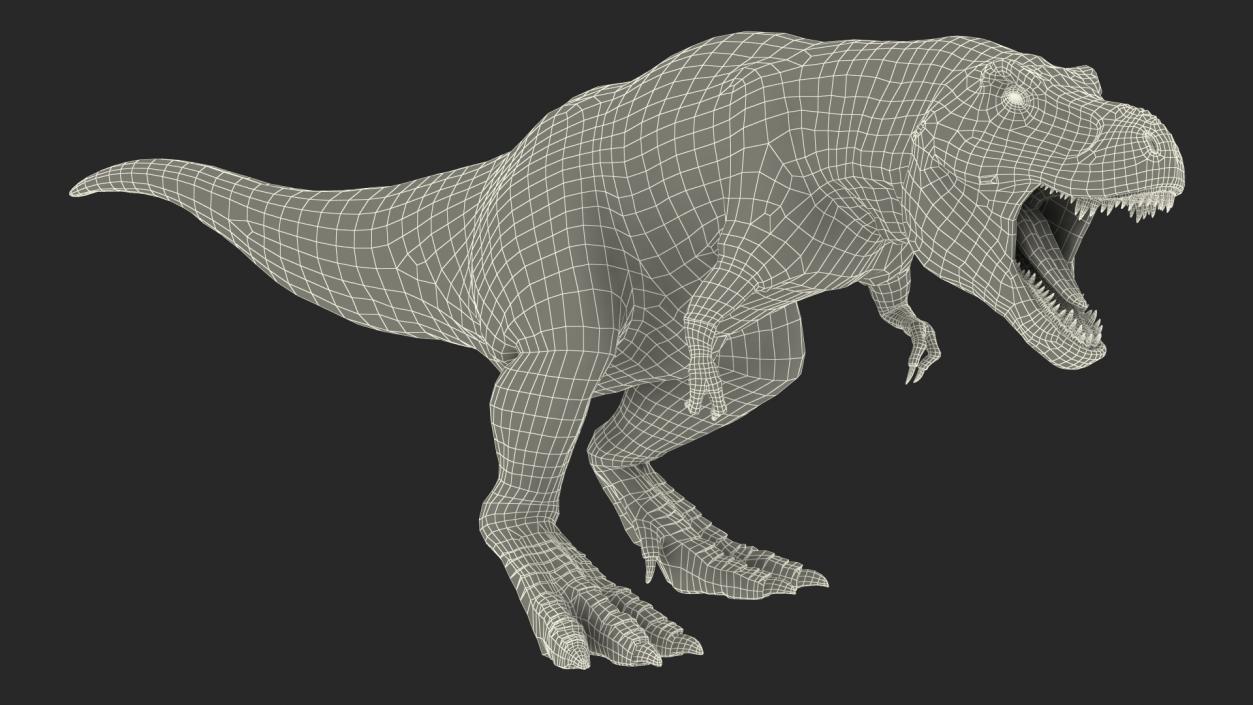 3D Animated Tyrannosaurus Rex Roaring Rigged