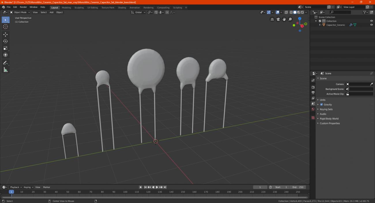 Monolithic Ceramic Capacitor Set 3D