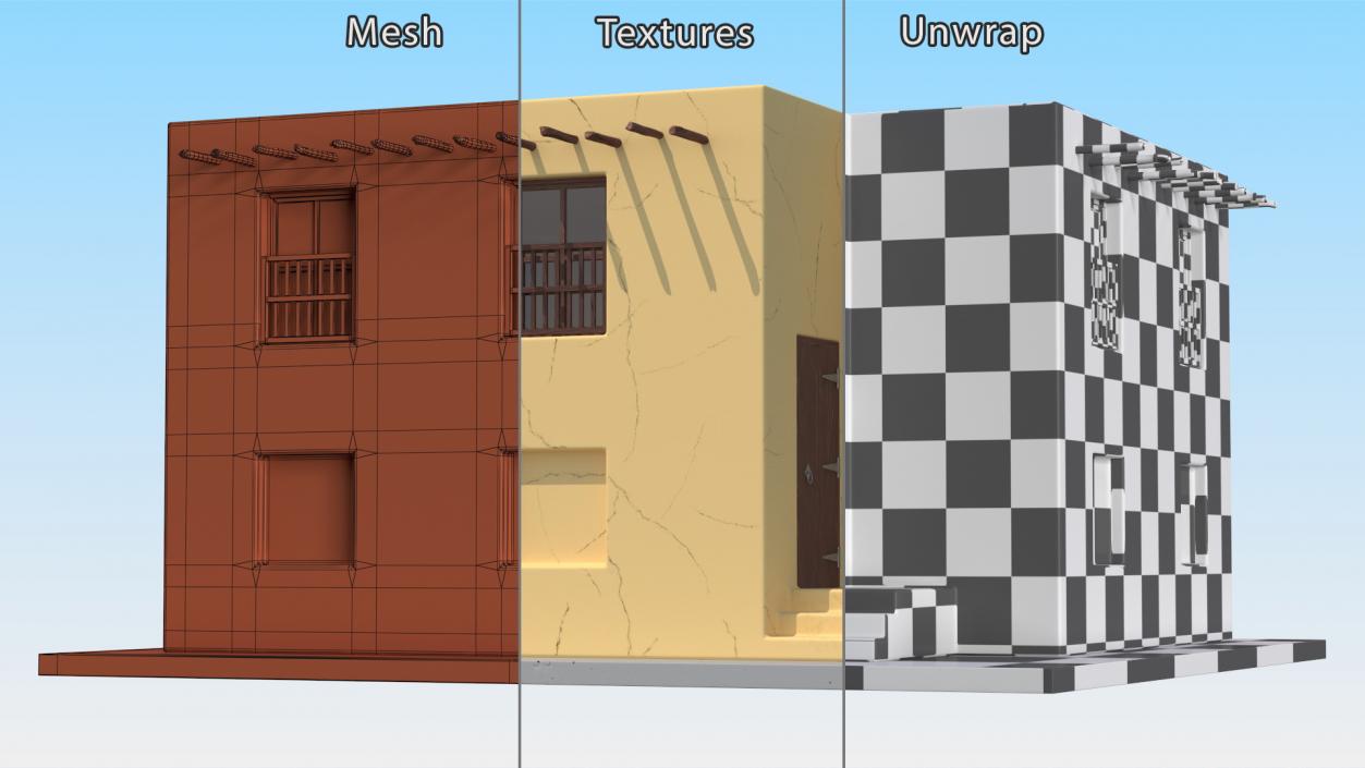 3D model Cartoon Traditional Middle Eastern House