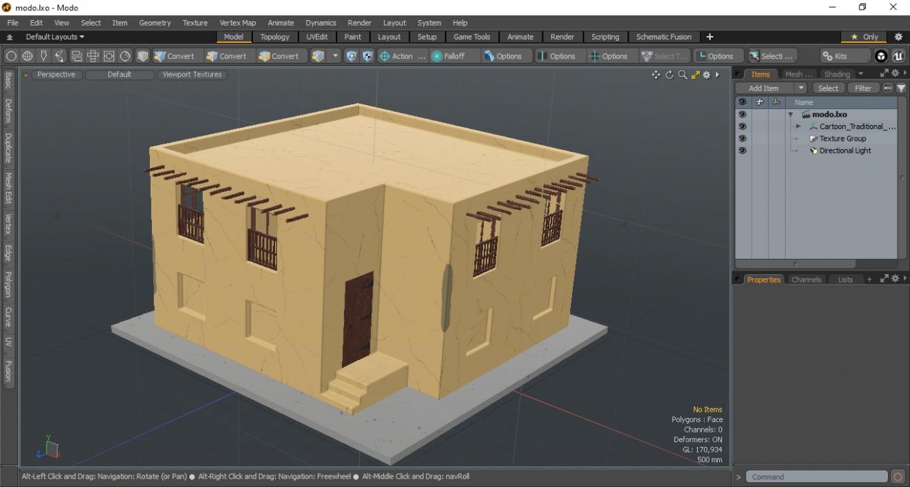 3D model Cartoon Traditional Middle Eastern House