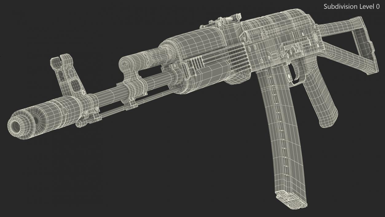 Iconic Assault Rifle AKS 74 3D