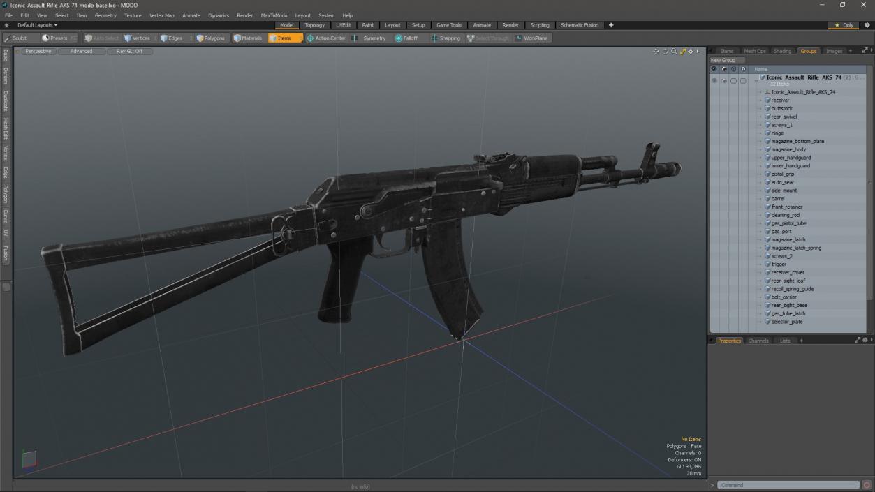 Iconic Assault Rifle AKS 74 3D