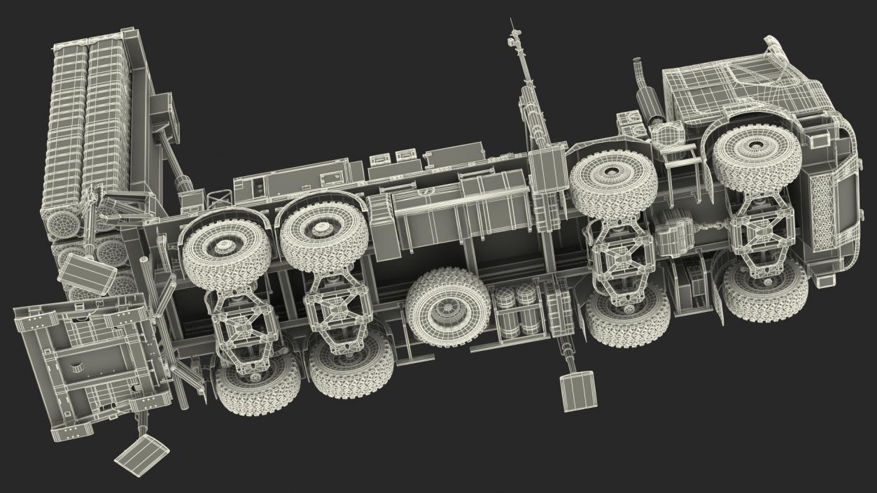 3D SAMP-T Air Defense Missile System Armed Position model