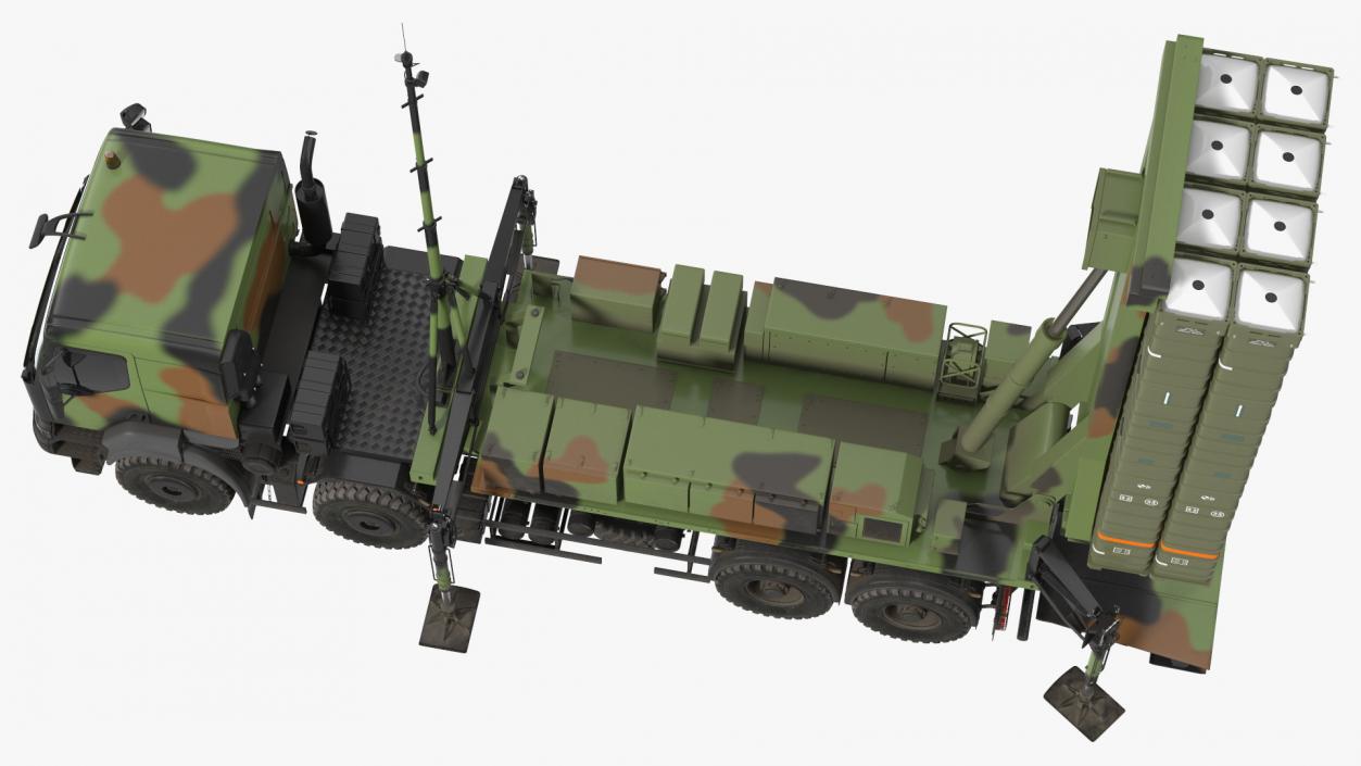 3D SAMP-T Air Defense Missile System Armed Position model