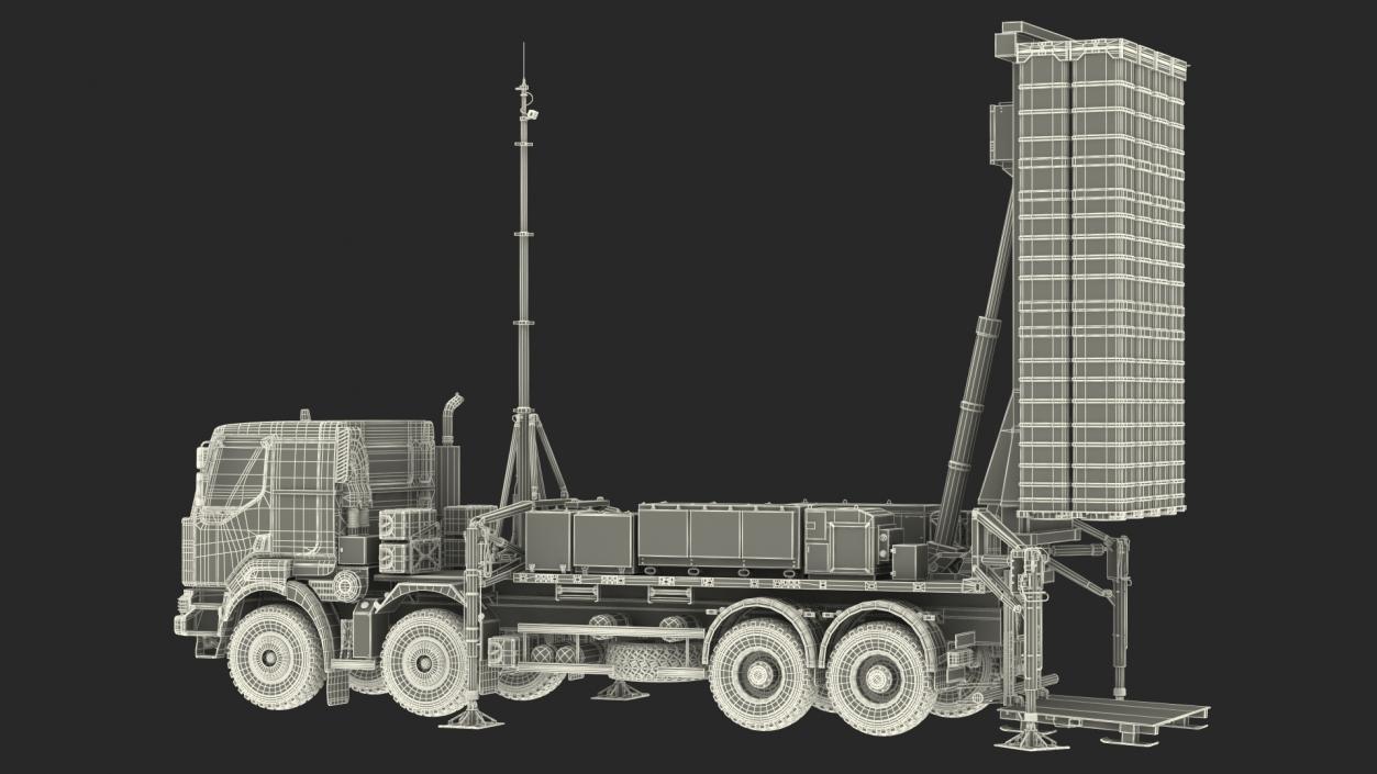 3D SAMP-T Air Defense Missile System Armed Position model