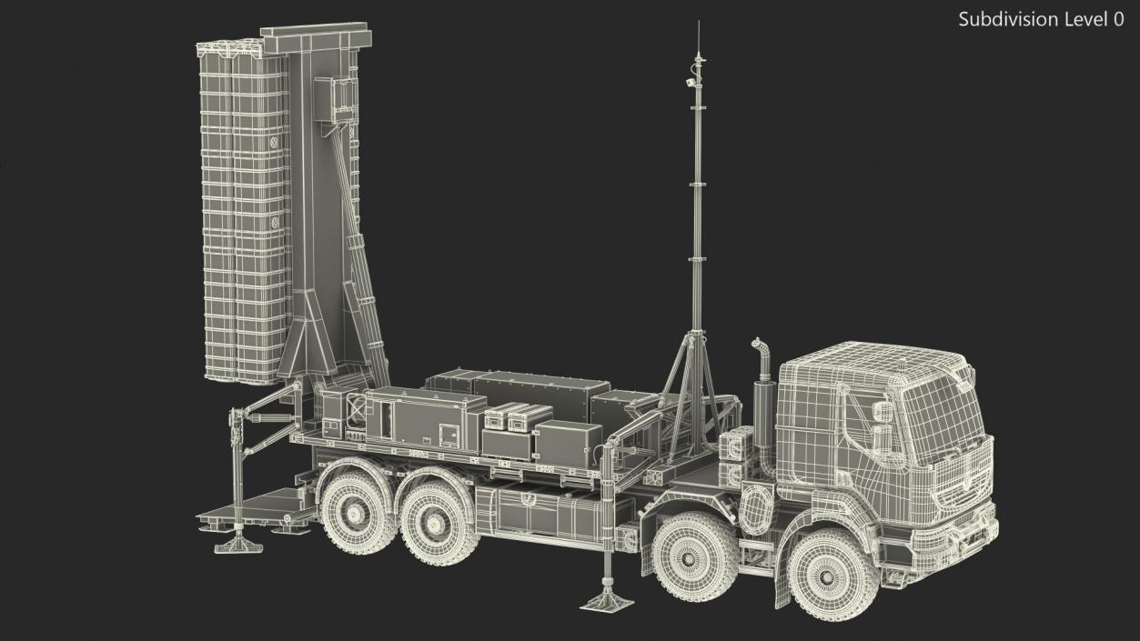 3D SAMP-T Air Defense Missile System Armed Position model