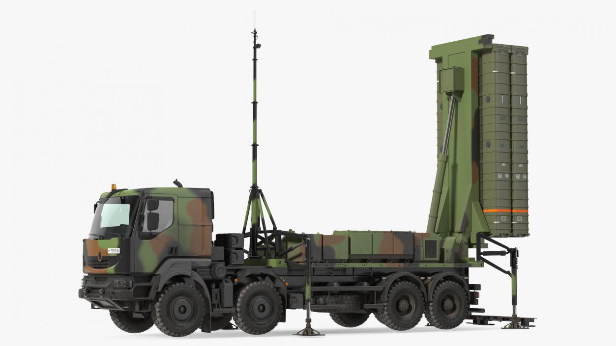 3D SAMP-T Air Defense Missile System Armed Position model