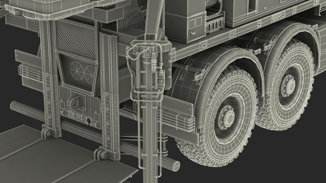 3D SAMP-T Air Defense Missile System Armed Position model