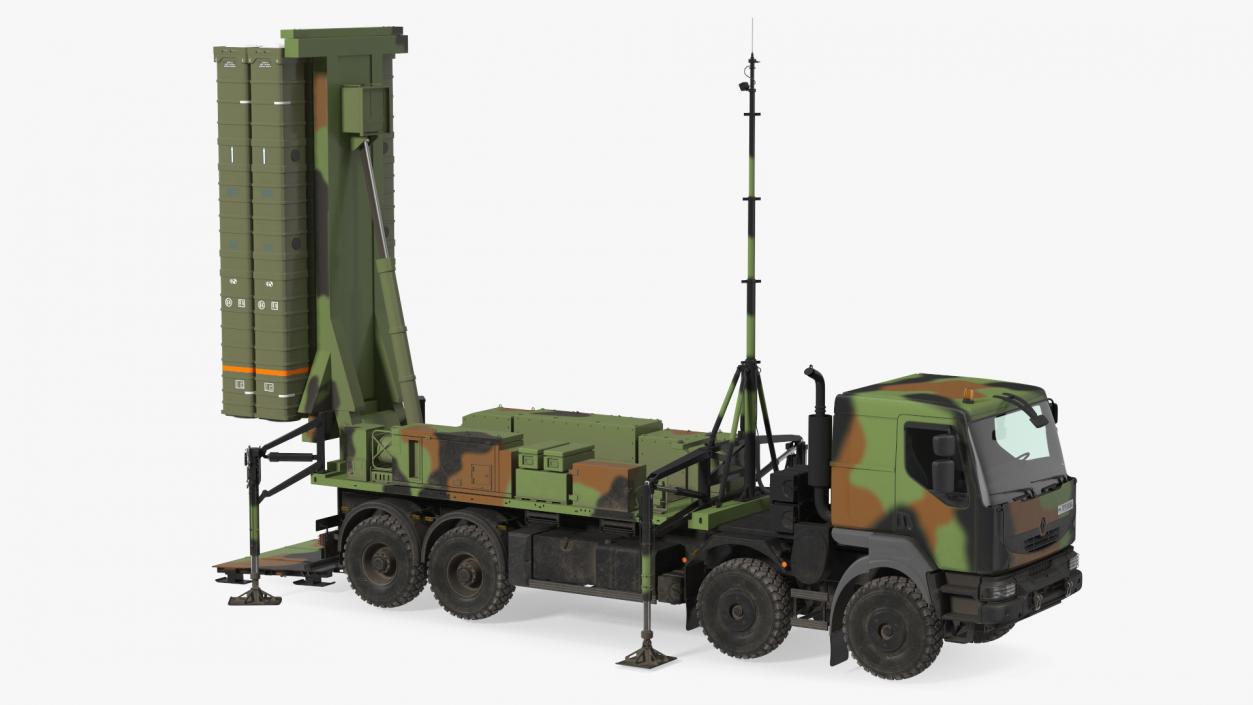 3D SAMP-T Air Defense Missile System Armed Position model