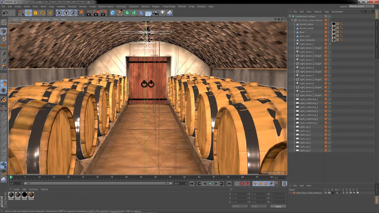 Old Wine Cellar Interior 3D model