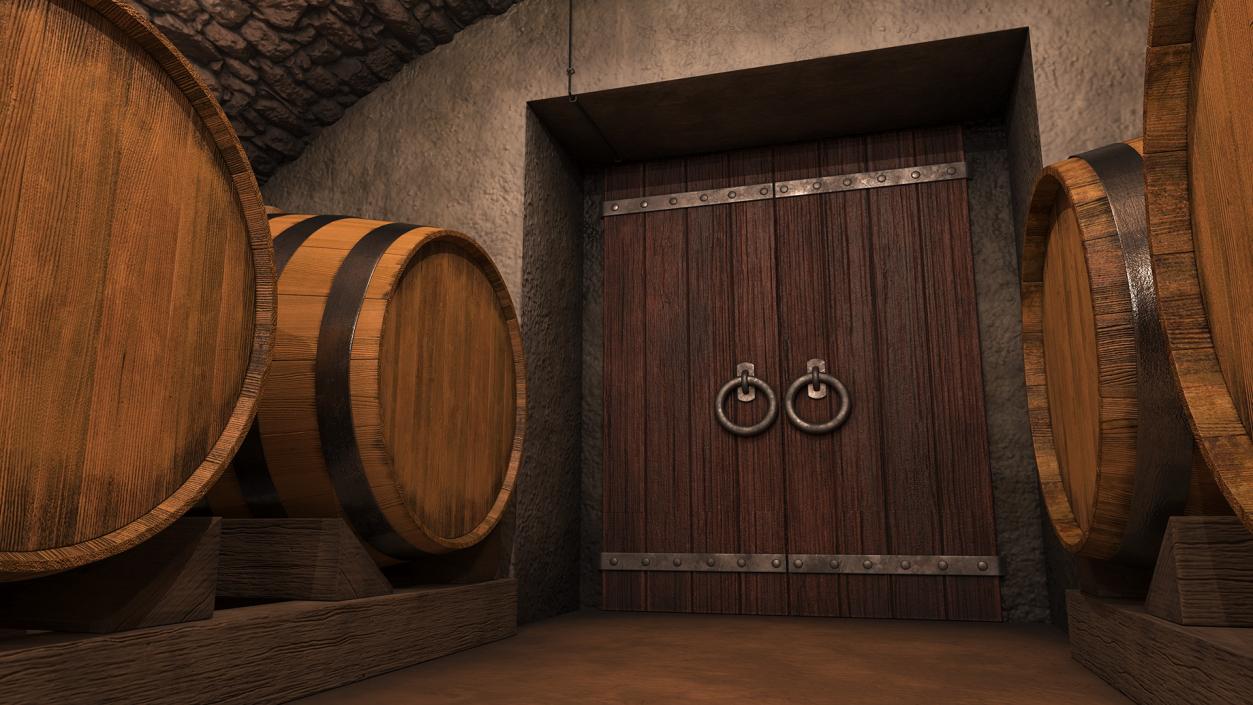 Old Wine Cellar Interior 3D model