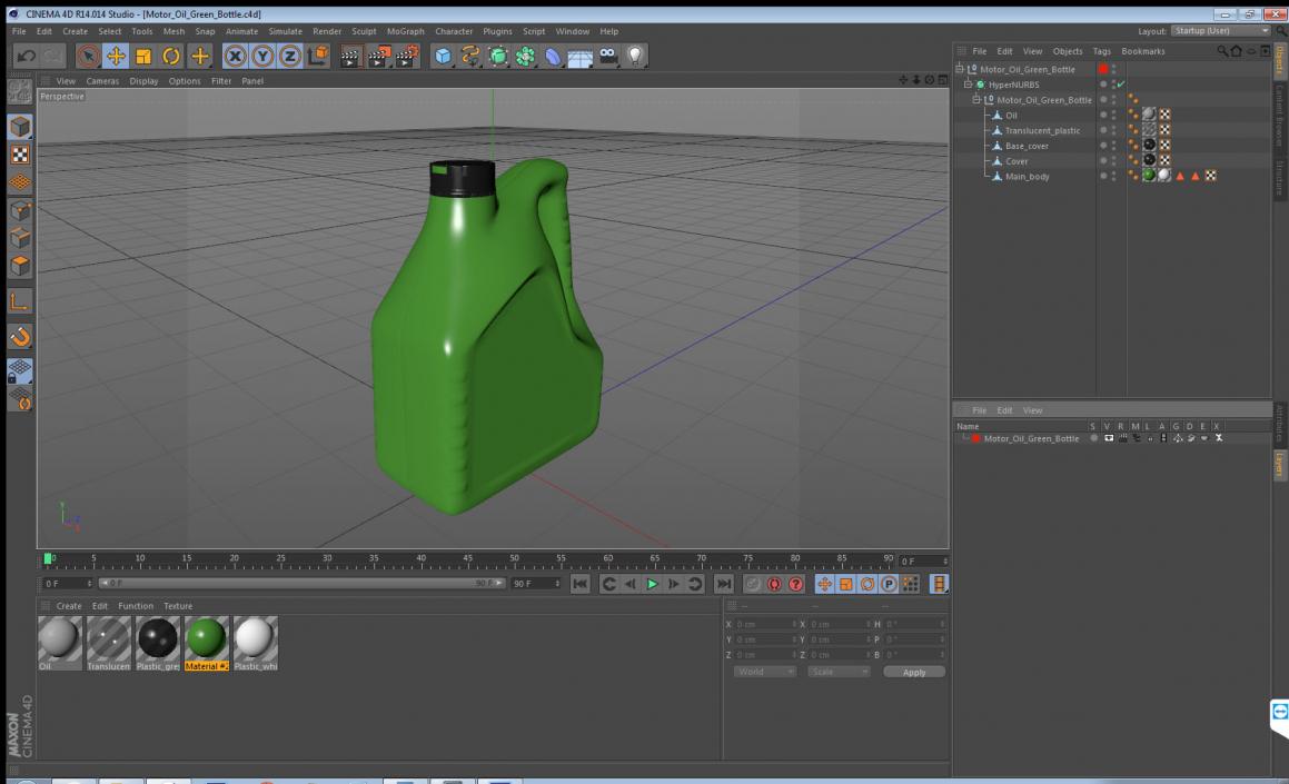 Motor Oil Green Bottle 3D