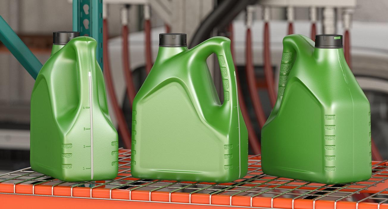 Motor Oil Green Bottle 3D