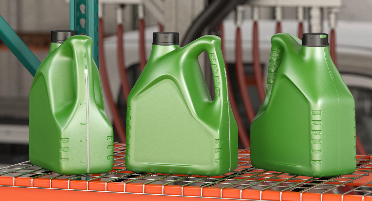 Motor Oil Green Bottle 3D