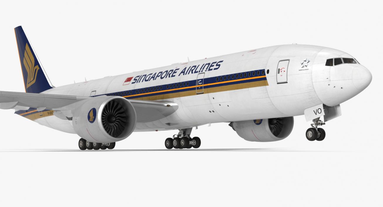 3D Boeing 777-200 Singapore Airlines model