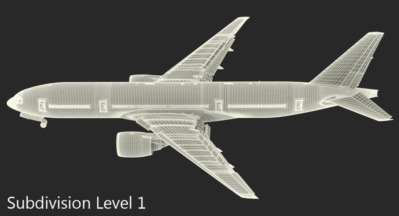 3D Boeing 777-200 Singapore Airlines model