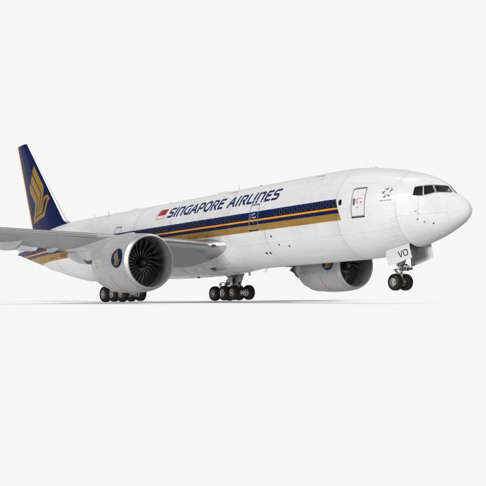 3D Boeing 777-200 Singapore Airlines model