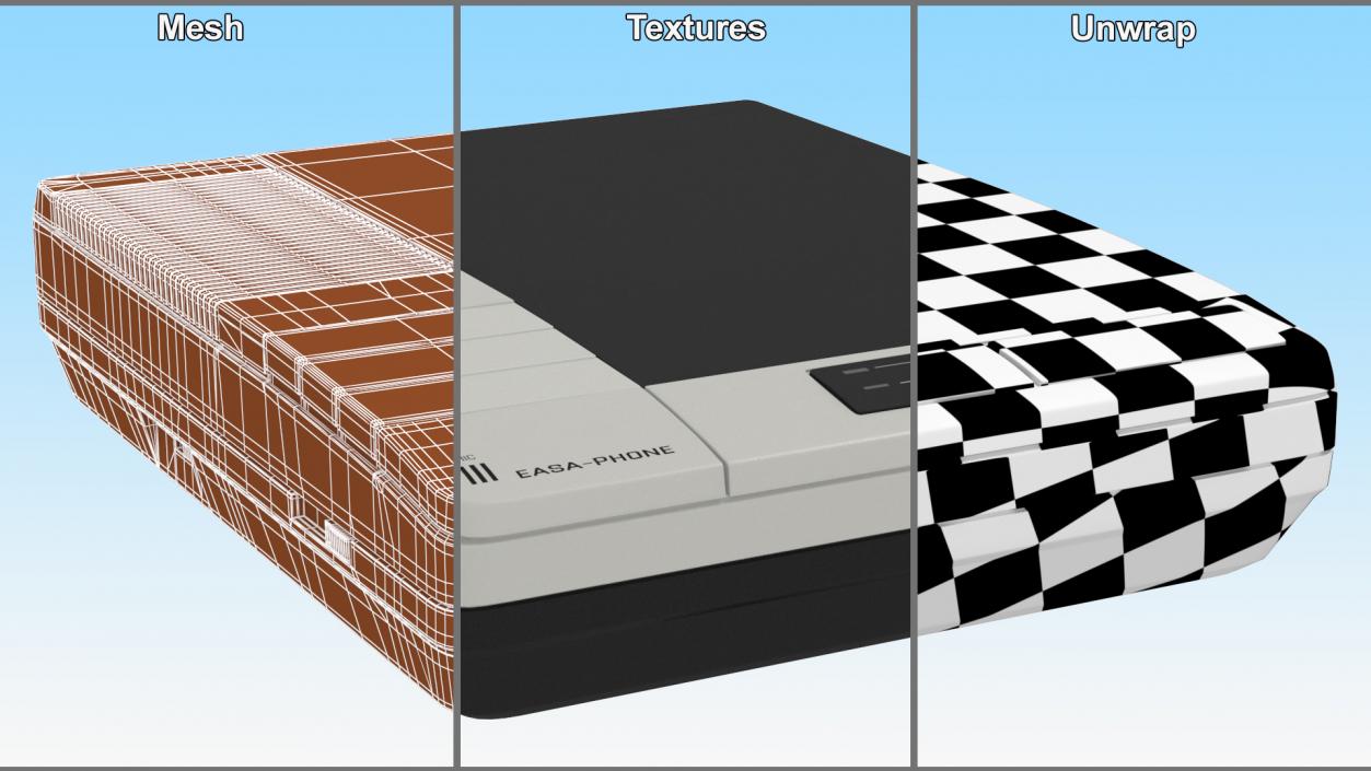 3D Retro Answering Machine model