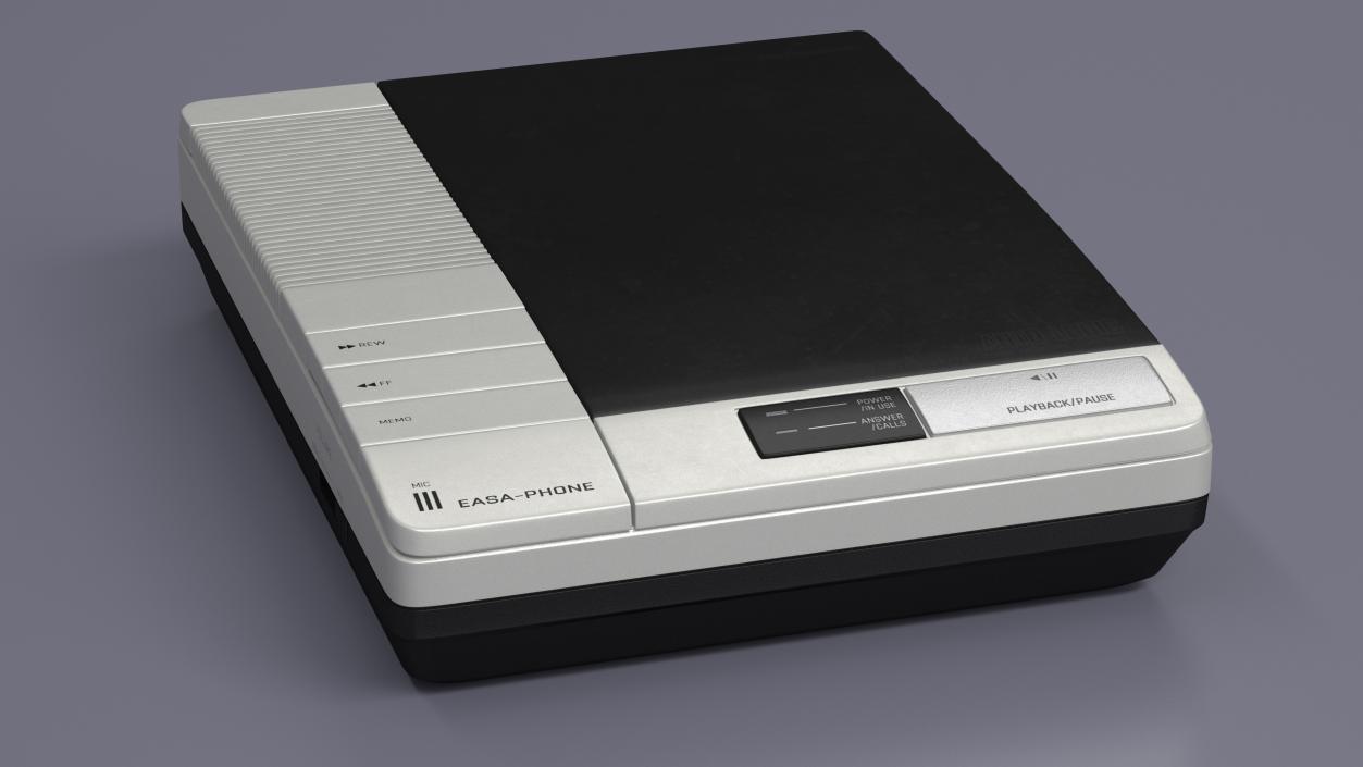 3D Retro Answering Machine model