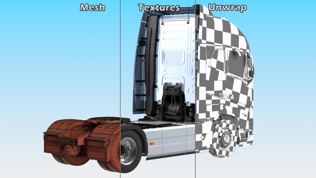 Volvo FH16 750 Globetrotter Truck Exterior Only 3D