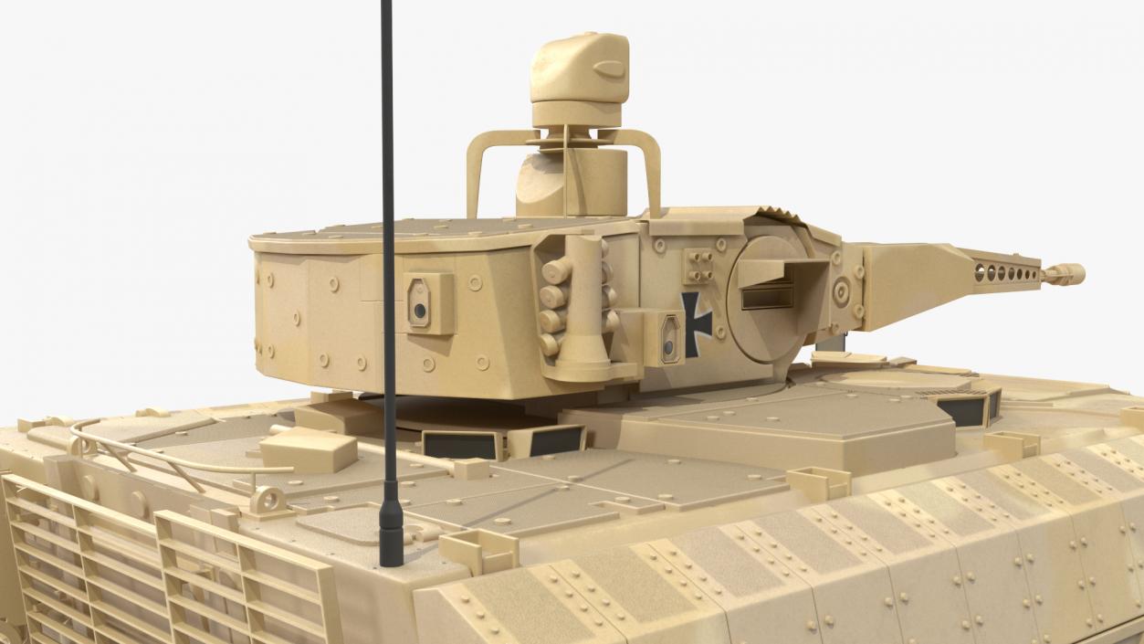 Puma German IFV Military Tank Sandy Rigged 3D