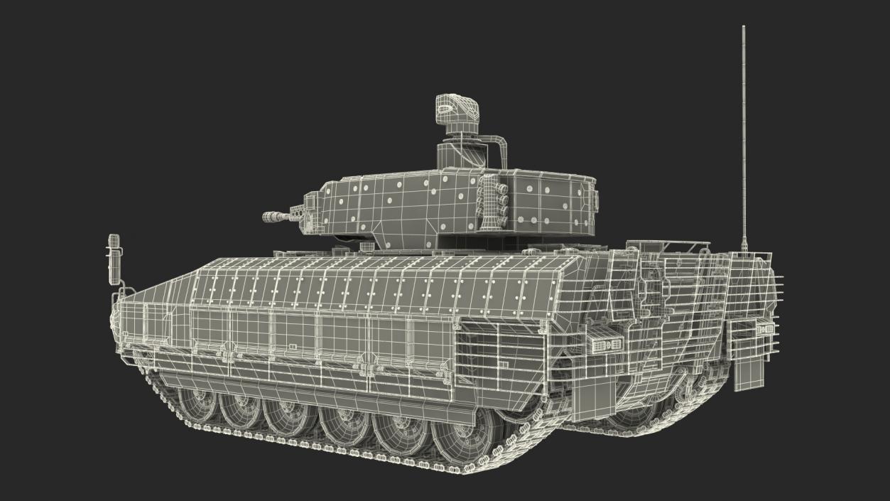 Puma German IFV Military Tank Sandy Rigged 3D