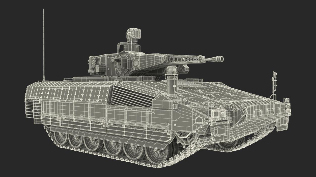 Puma German IFV Military Tank Sandy Rigged 3D