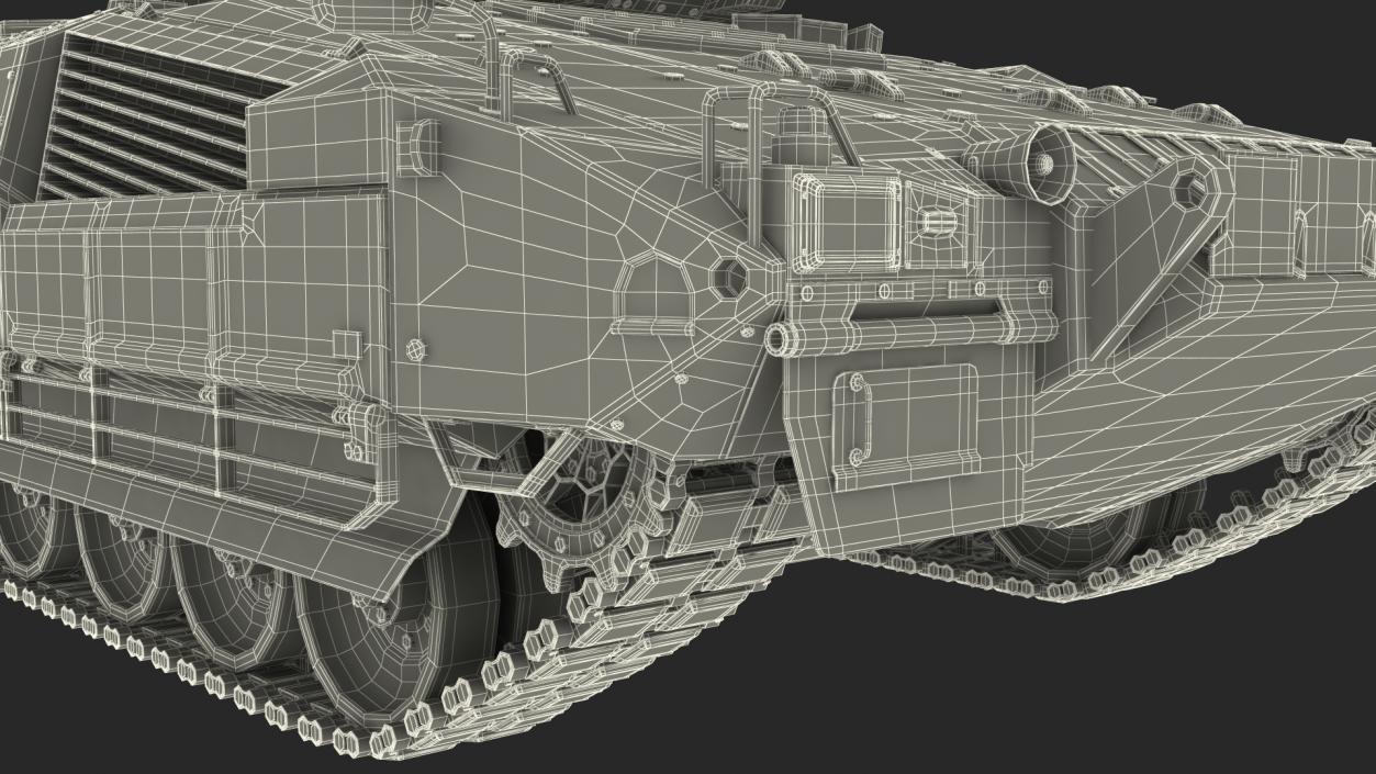 Puma German IFV Military Tank Sandy Rigged 3D