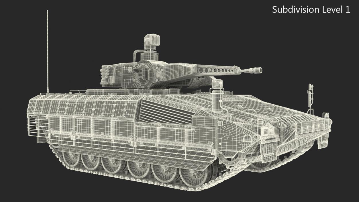 Puma German IFV Military Tank Sandy Rigged 3D