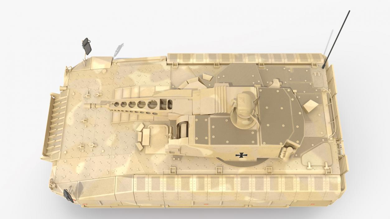 Puma German IFV Military Tank Sandy Rigged 3D