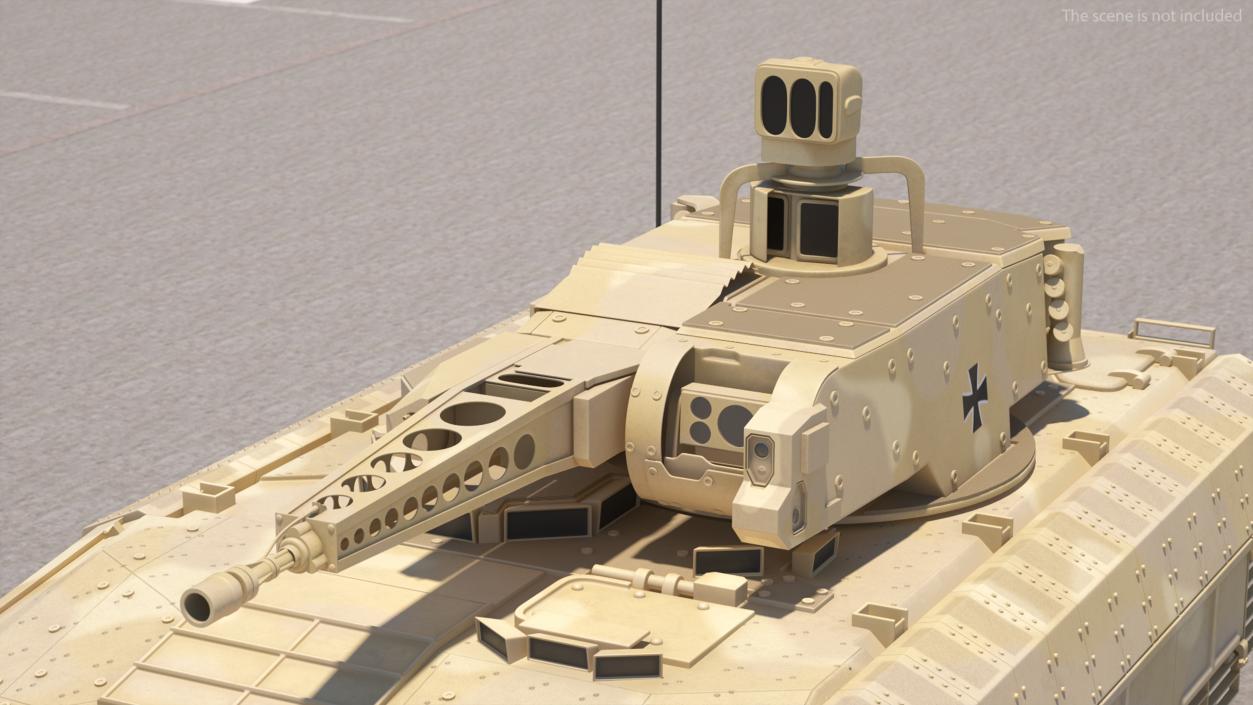 Puma German IFV Military Tank Sandy Rigged 3D