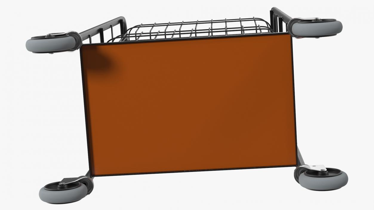 3D model Wire Basket Trolley Black