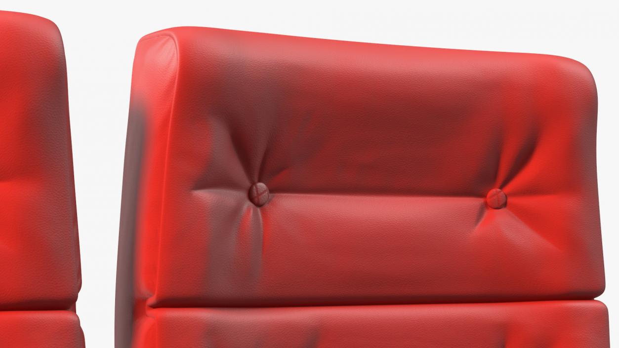 3D model Leather Cinema Chairs for Two Places Red