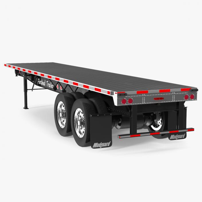 Aluminum Flatbed Trailer 3D model