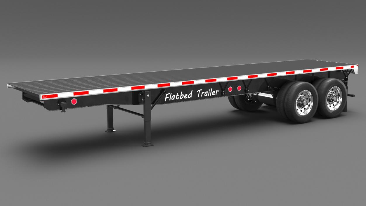 Aluminum Flatbed Trailer 3D model