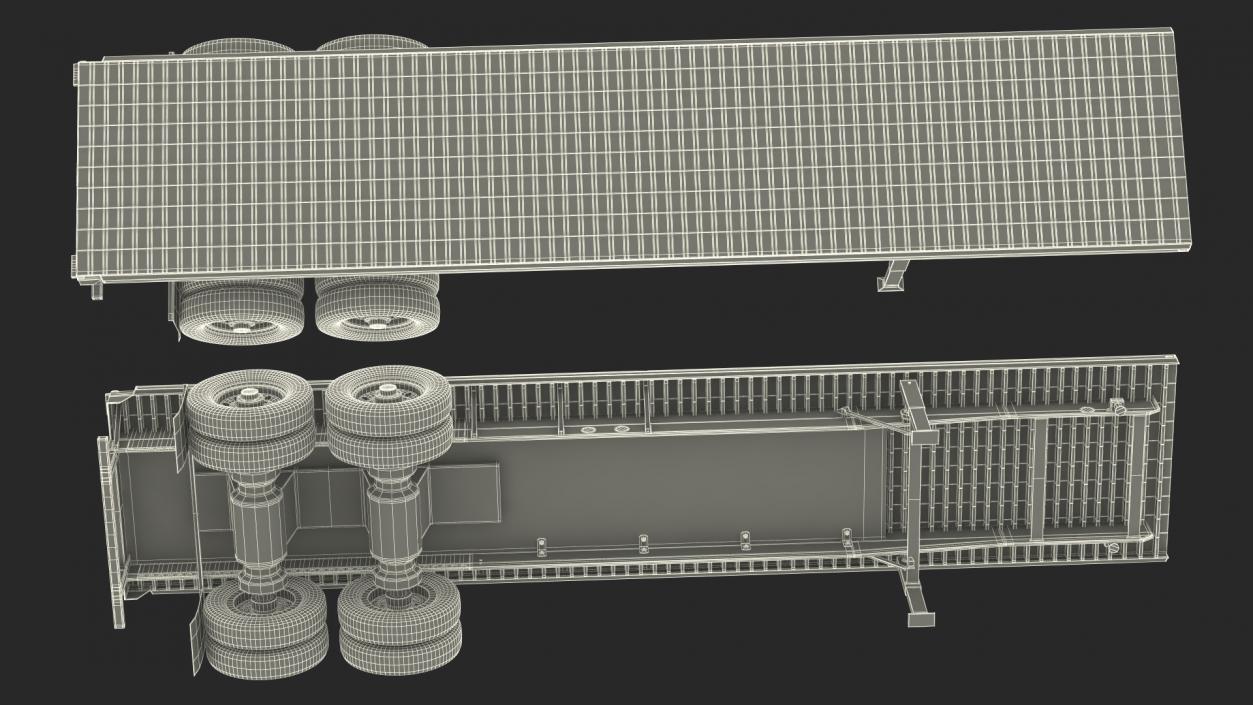 Aluminum Flatbed Trailer 3D model