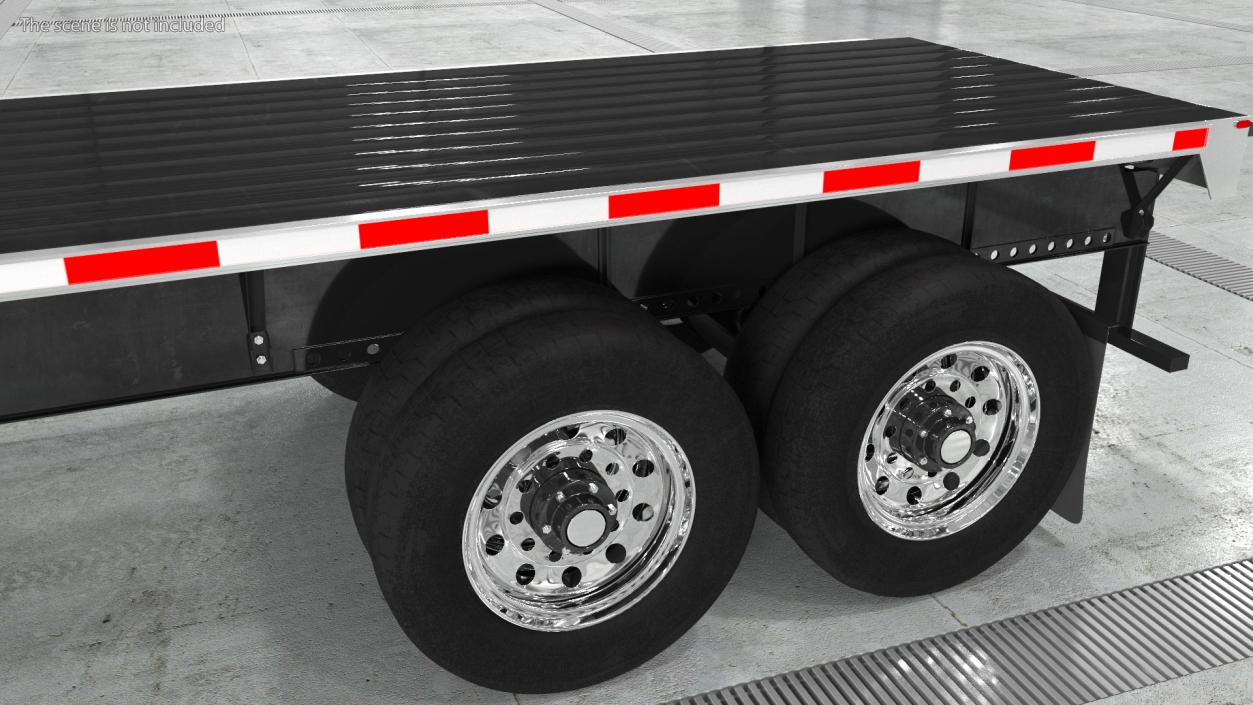 Aluminum Flatbed Trailer 3D model