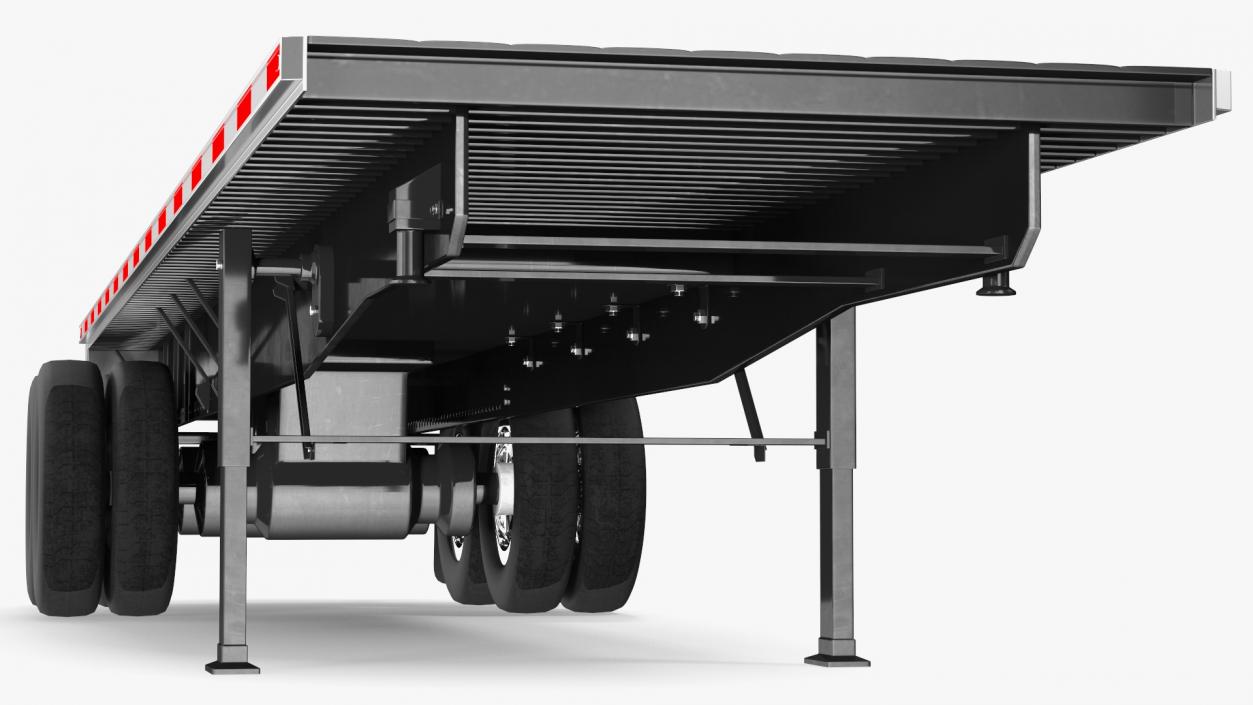 Aluminum Flatbed Trailer 3D model